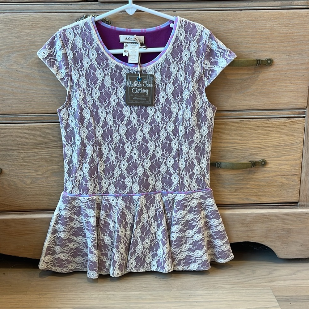 Matilda  Jane Poet Peplum Top size 12 NWT